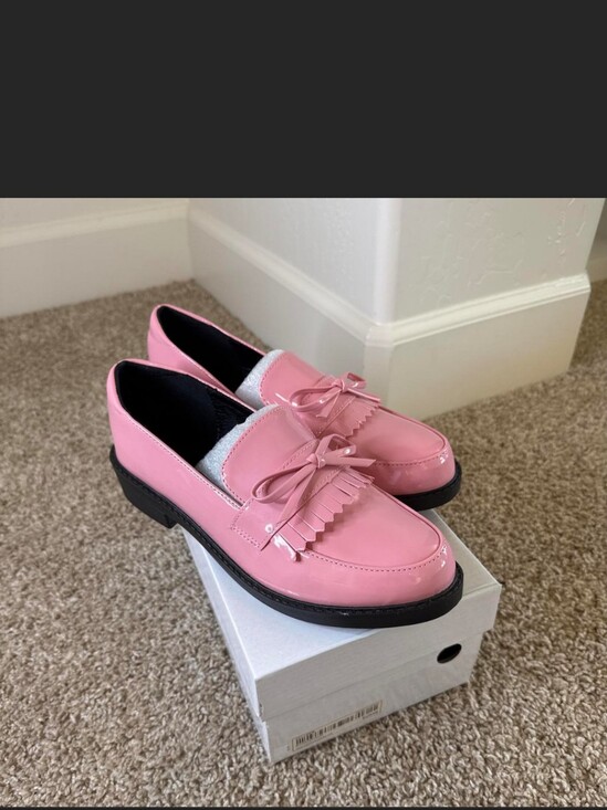 Shoes - Women’s Pink Patent Fringe Loafers